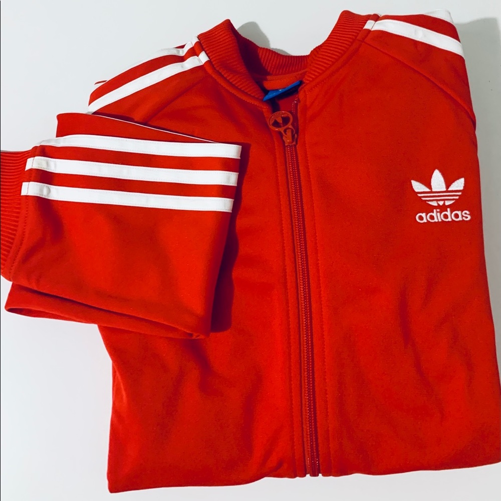 Adidas Red Track Jacket - Picture 2 of 5